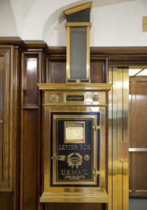 An Antique U.S. Mail Box At Hotel Kansas City. 