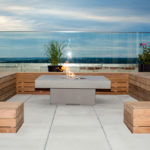 Outdoor Gas Fire Table At Hotel Kansas City.