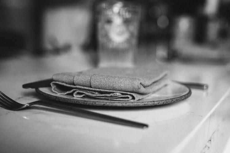 Dining Plate And Utensils At The Town Company.