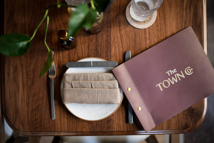 The Town Company Menu And Seating.