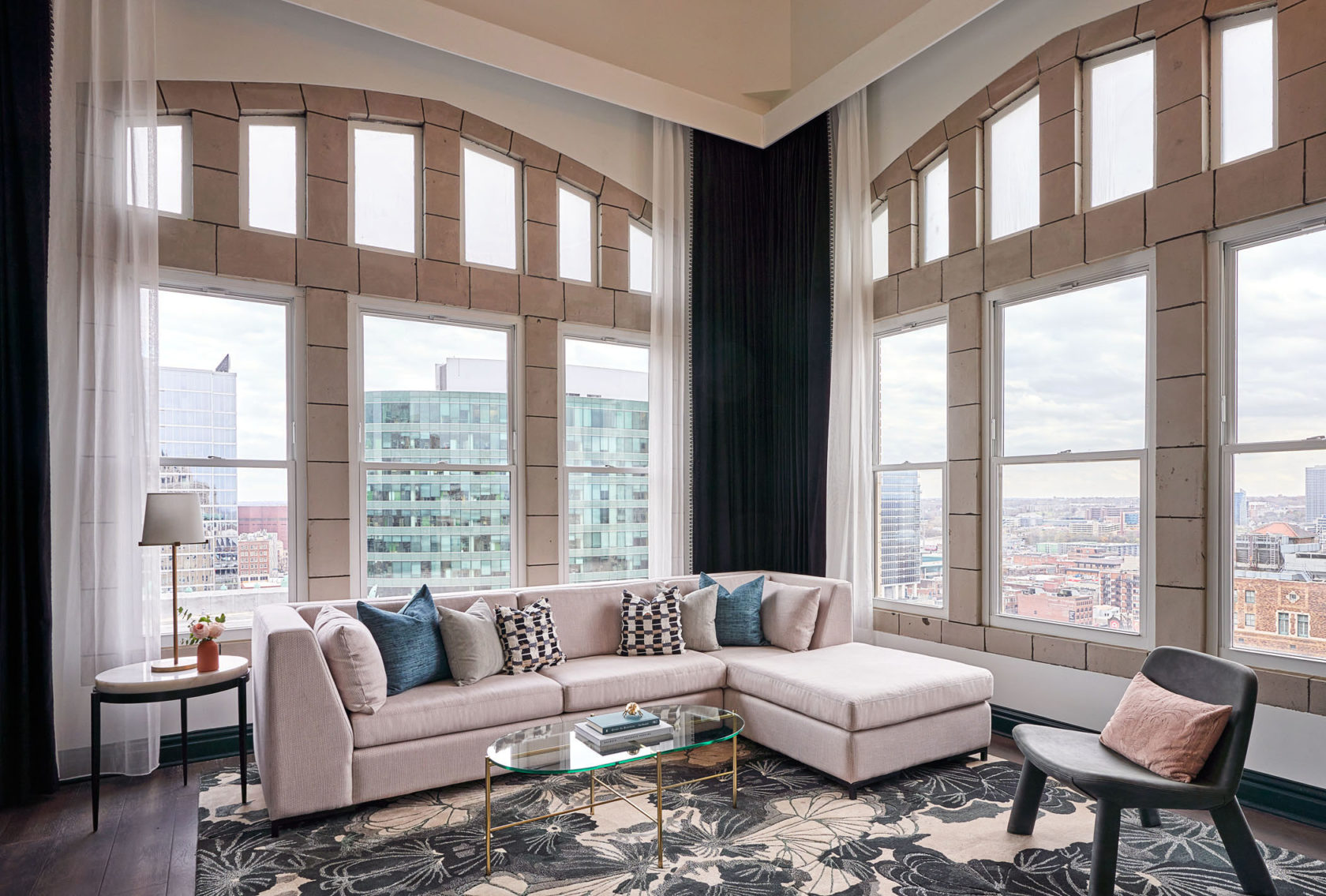 Bay windows view from rooms at Hotel Kansas City