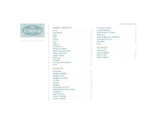 The Town Company cocktail menu page 3
